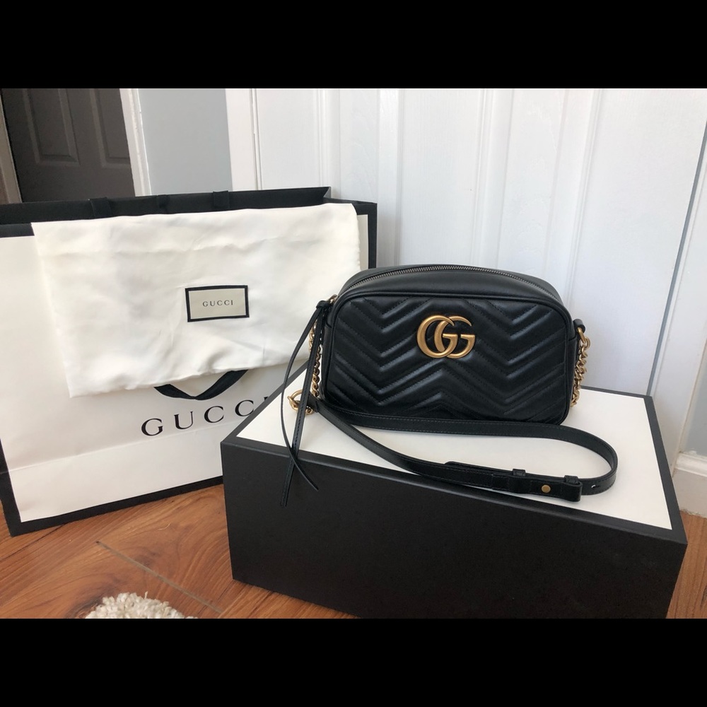 Gucci GG Marmont Matelasse Camera Bag - small